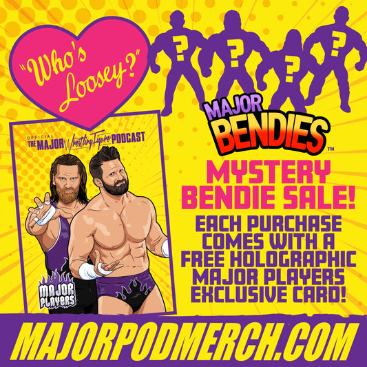 MAJOR BENDIES MYSTERY LOOSIE FIGURE WITH HOLOGRAPHIC CARD
