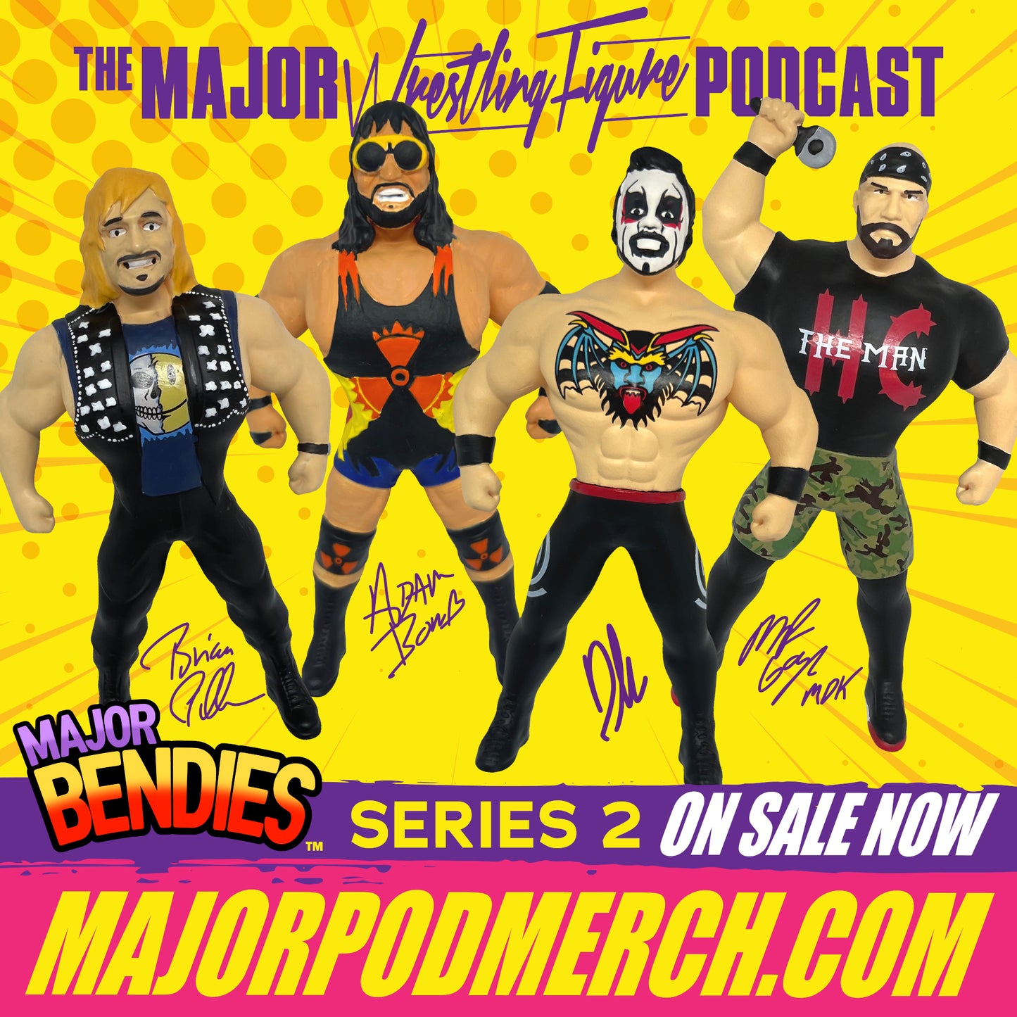 Major Bendies Series 2 - Danhausen, Nick Gage, Bryan Clark, Brian Pillman