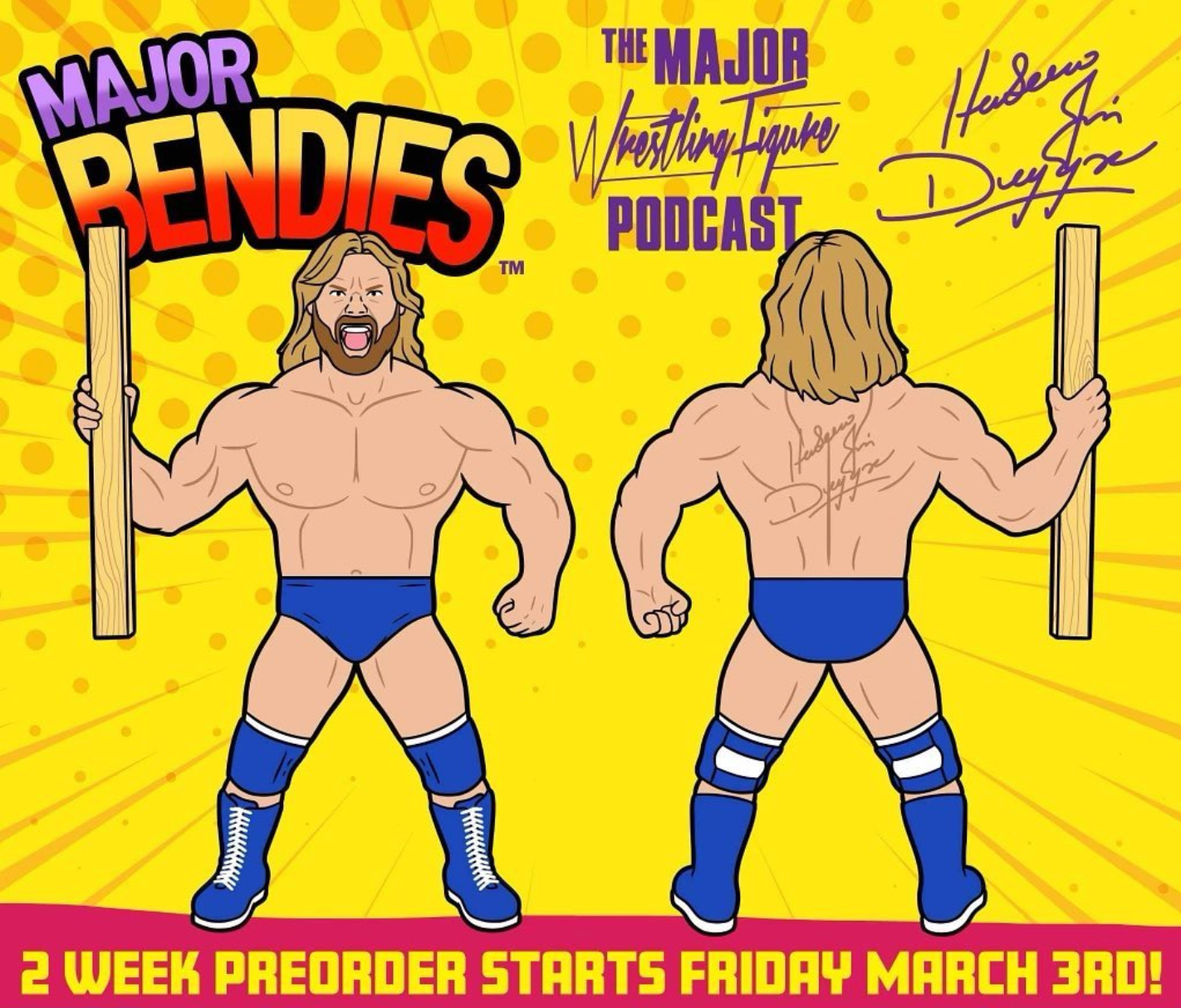 Hacksaw Jim Duggan Major Bendie (FREE US SHIPPING--PREORDER SHIPS IN JULY)